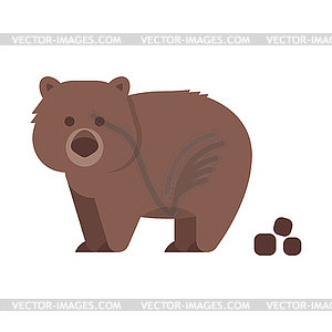 Flat style wombat - vector clip art