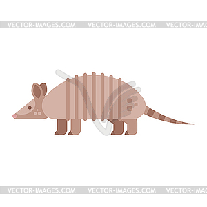 Flat style armadillo - vector image