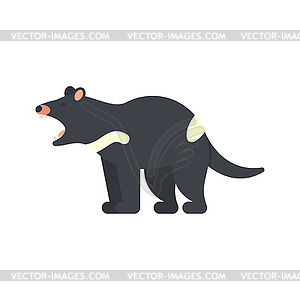 Flat style tasmanian devil - vector image