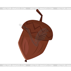 Cartoon style acorn - vector clip art