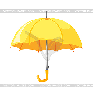 Cartoon style yellow umbrella - vector clipart