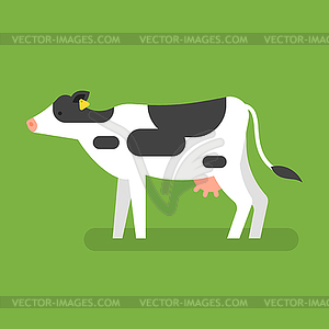 Flat style cow - vector image