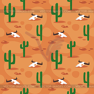 Cartoon style seamless pattern with desert surface - vector clip art