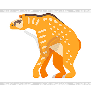 Flat style prehistoric animal - Chalicoth - vector clip art