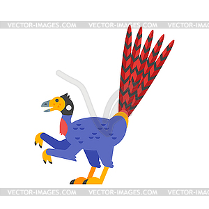 Flat style prehistoric animal - Epidexipt - vector image