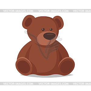 Cartoon style toy bear - vector clipart