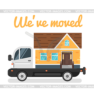 Concept for home moving.  - vector clip art