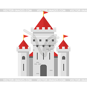 Flat style fairy castle - vector image