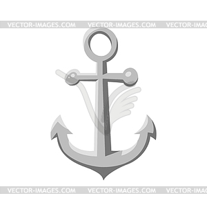 Cartoon style ship anchor. Icon for web - vector image