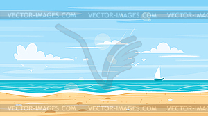 Background of sea shore - vector image