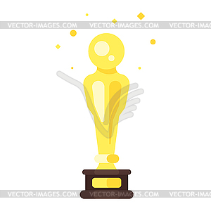 Flat style icon of movie reward - vector image
