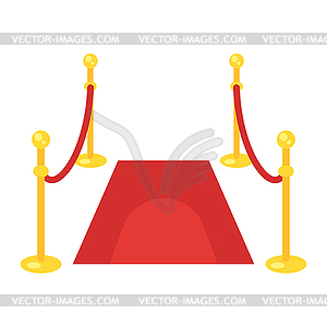 Flat style red carpet - vector clipart