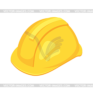 Isometric yellow worker hat - vector image