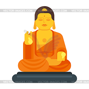 Flat style Buddha - vector image