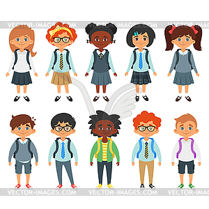International school kids - vector image