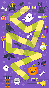Kids Halloween game template - vector clipart / vector image