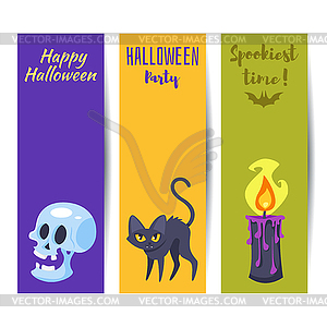 Template for Halloween banner - vector clipart