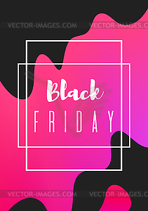 Pink abstract black friday banner - vector clipart