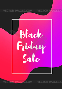 Pink abstract black friday banner - vector clipart