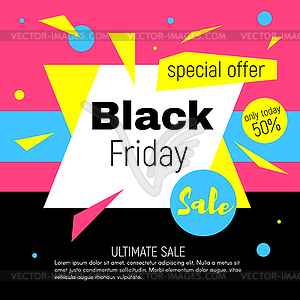 Black friday banner - vector clip art