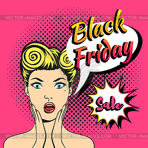 Black friday banner - vector image