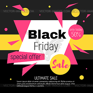 Black friday banner - vector clip art