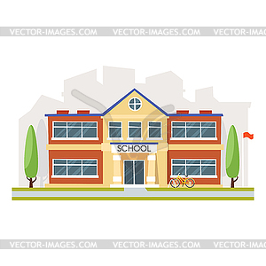 Educational building school - vector image