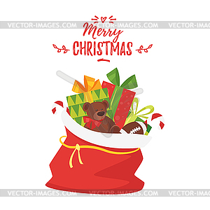 Christmas New Year greeting card - vector clipart / vector image