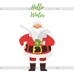 Smiling Santa Claus - vector image