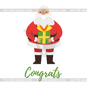 Smiling Santa Claus - vector image