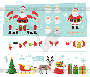 Санта-Клаус для анимации - векторное изображение EPS
