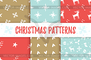 Pattern new year set - vector image