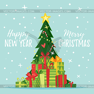 New Year greeting card - vector image