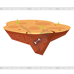 Game desert island - vector clipart