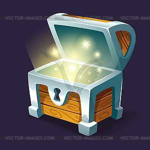Shining treasure chest - vector clip art