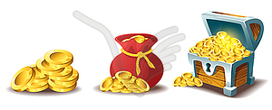 In-game currency gold - vector image