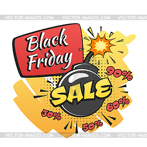 Black friday banner - vector clipart