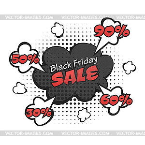 Black friday sale banner - vector image