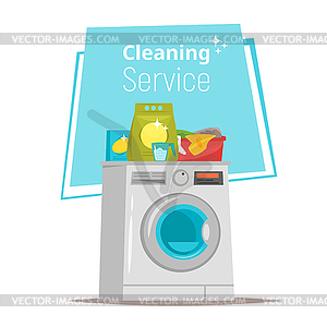 Cleaning service stuff - vector EPS clipart