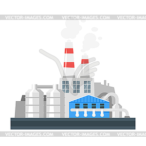 Промышленный завод - векторный рисунок