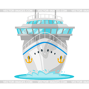 Cruise ship - front view - vector clip art