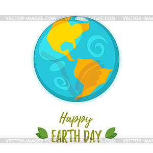 Earth Day greeting card - vector clipart