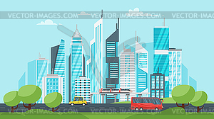 City landscape. Urban skyline - vector image