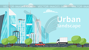 City landscape. Urban skyline - vector clip art