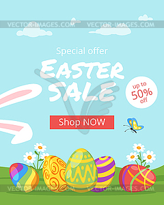 Easter Sale banner - royalty-free vector clipart