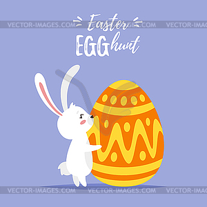 Easter day greeting card - vector clip art