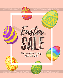 Easter Sale banner - vector image