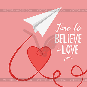 Valentine`s day romantic gift card - vector clipart