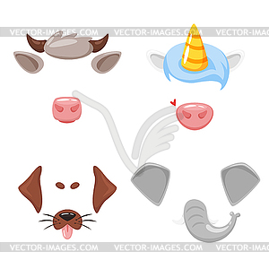 Animal face or carnival mask - vector clip art