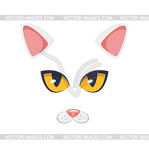 Animal face or carnival mask - vector image